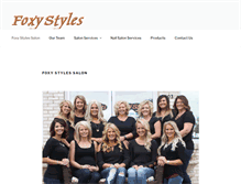 Tablet Screenshot of foxystylessalon.com